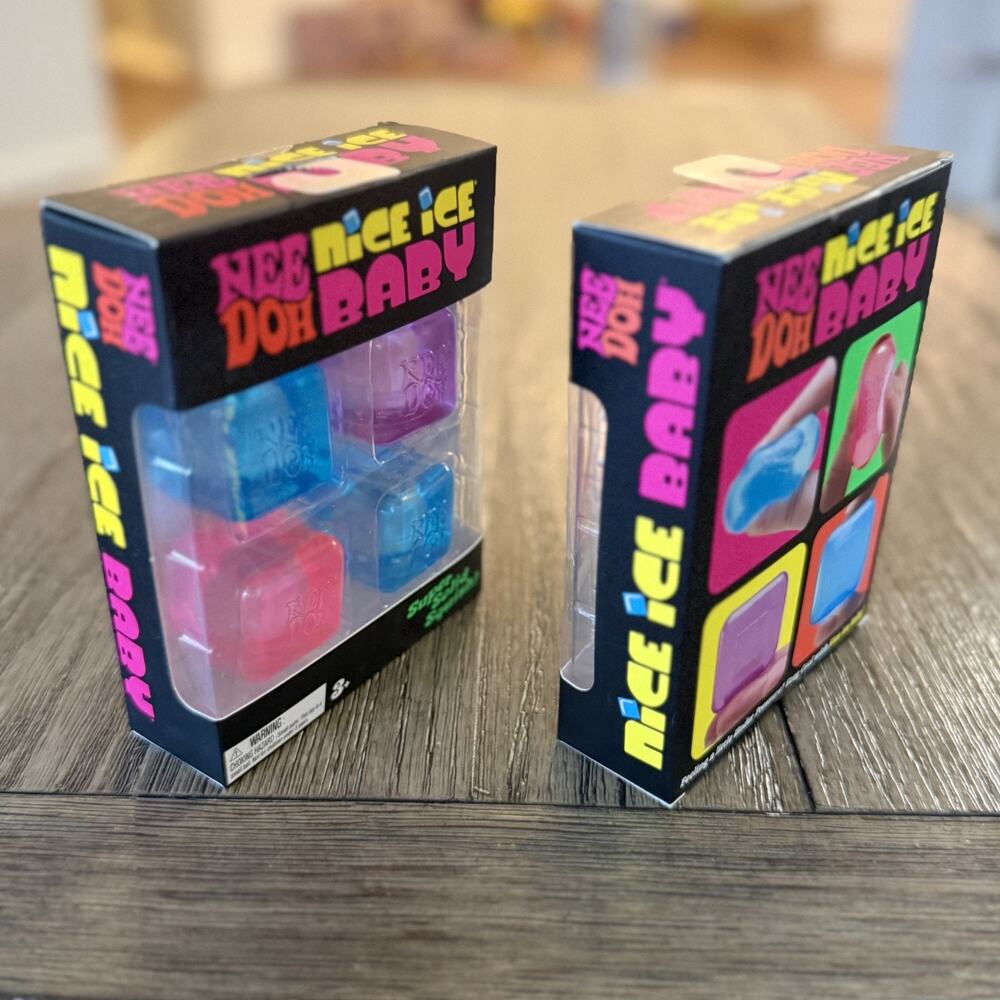 Schylling NeeDoh Nice Ice Baby 4 Pack Squishy Cube Sensory Fidget Toy Viral New - Picture 3 of 7